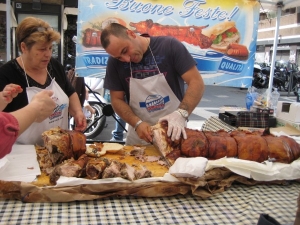 Fresh Porchetta at the Market of Garbatella